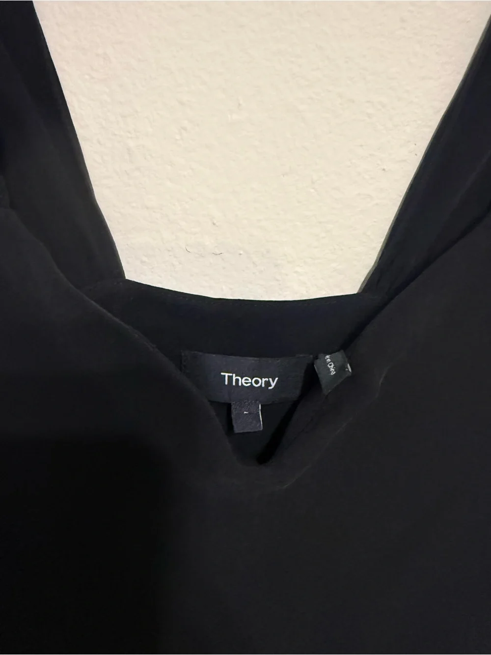 Theory Black Sweetheart Neck Camisole